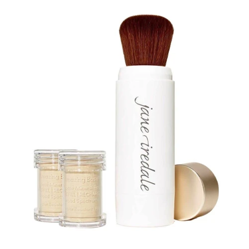 Jane Iredale Amazing Base Refillable Brush And 2 Refill Canisters - Amber SPF20 - Image 3
