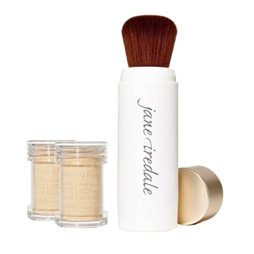 Jane Iredale Amazing Base Refillable Brush And 2 Refill Canisters - Amber SPF20 - Image 20