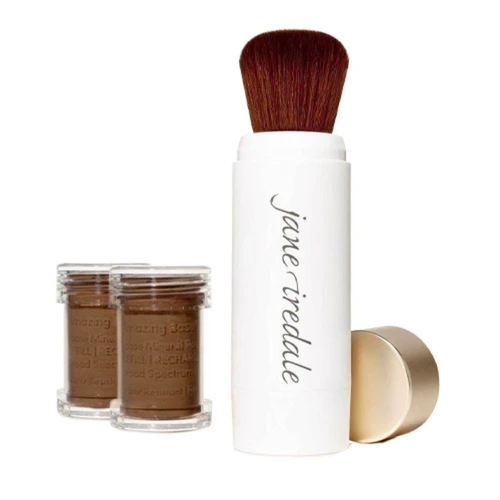 Jane Iredale Amazing Base Refillable Brush And 2 Refill Canisters - Amber SPF20 - Image 5