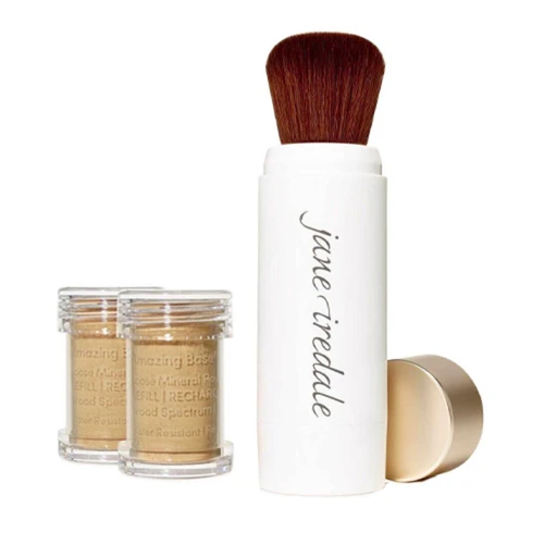 Jane Iredale Amazing Base Refillable Brush And 2 Refill Canisters - Amber SPF20 - Image 9