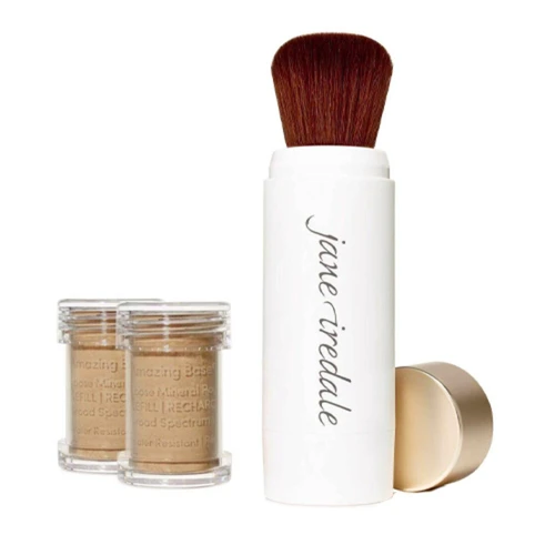 Jane Iredale Amazing Base Refillable Brush And 2 Refill Canisters - Amber SPF20 - Image 14