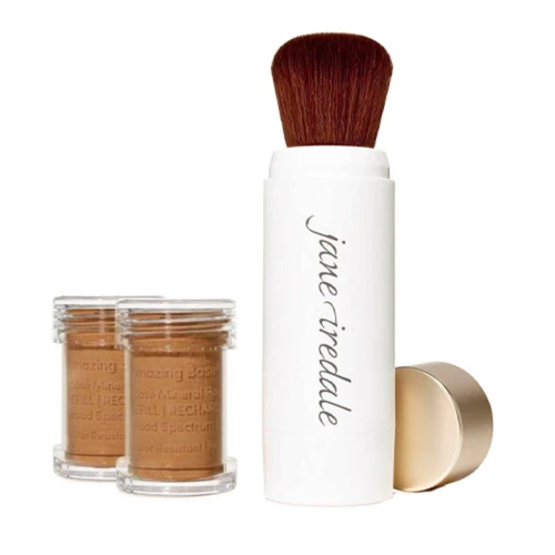 Jane Iredale Amazing Base Refillable Brush And 2 Refill Canisters - Amber SPF20 - Image 17