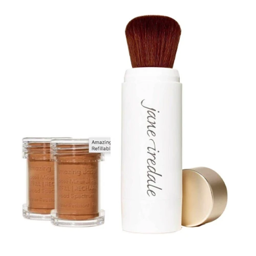 Jane Iredale Amazing Base Refillable Brush And 2 Refill Canisters - Amber SPF20 - Image 18